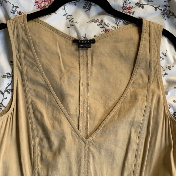Theory Tan Sleeveless V-Neck Dress - Picture 7 of 10